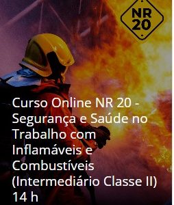 Curso Online NR 20 - Segurança e Saúde no Trabalho com Inflamáveis e Combustíveis (Intermediário Classe II) 14 h