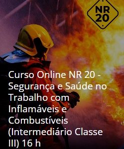 Curso Online NR 20 - Segurança e Saúde no Trabalho com Inflamáveis e Combustíveis (Intermediário Classe III) 16 h